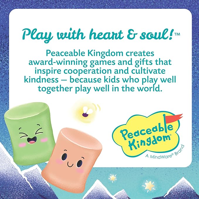 Peaceable Kingdom Happy Marshmallow Toddler Game - Develops Fine Motor Skills and Color Matching for Kids Ages 2 and Up