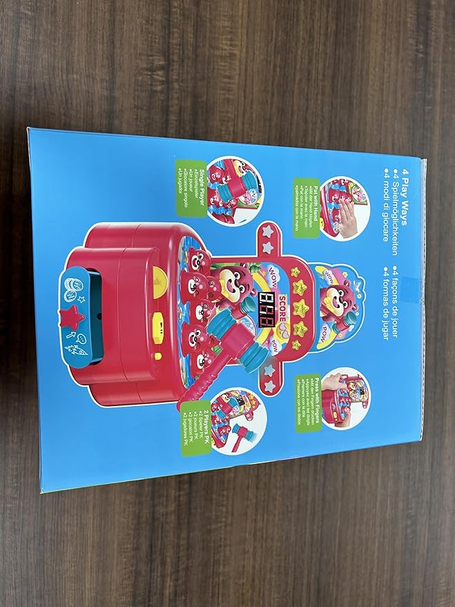 Yerloa Whack Game for Toddlers 2 3 4 5 Year Old Boy Girl Kids Easter Birthday Gift, Toys for Ages 2-4 4-6 Learning Interactive Educational Cause and Effect Toys with 2 Hammers, Music & Light