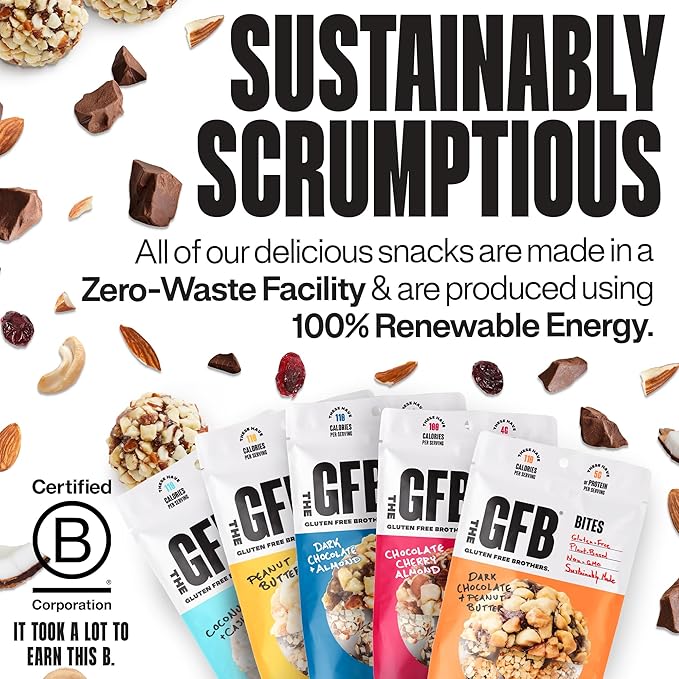 The GFB Variety Pack Protein Bites - Gluten Free, Plant Based, Non GMO, Sustainably Made – Ridiculously Tasty, Healthy, Vegan, Protein Energy Balls, 4 oz (6 Count)