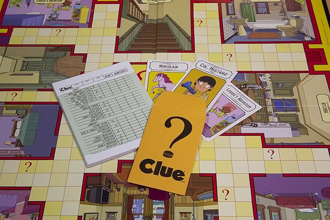 Clue Bobs Burgers Board Game | Themed Bob Burgers TV Show Clue Game | Officially Licensed Bob's Burgers Game | Solve The Mystery in This Unique Clue take on The Classic Board Game