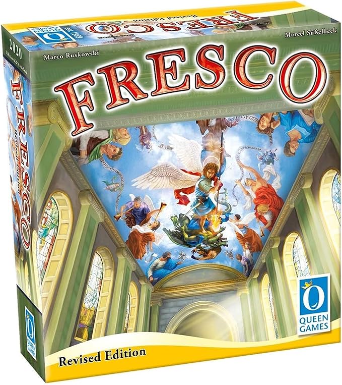 Queen Games Fresco Strategy Board Game, Art Restoration Family Board Game 2-4 Players, Ages 10