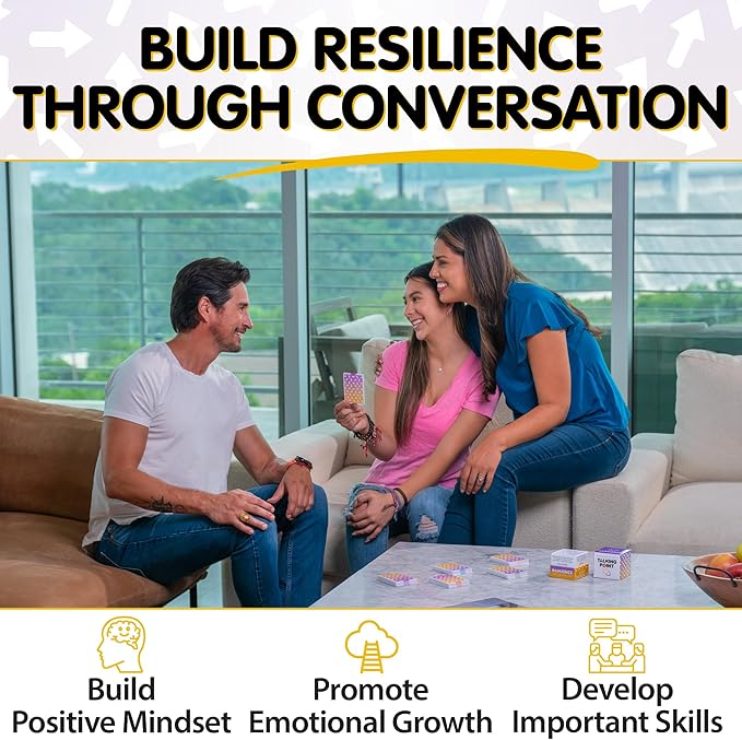 200 Resilience Conversation Starter Cards for Stronger Families - Build Trust, Safety and Connection Through Transitions or Life Changes - Deeper Discussion Parents Children's Therapy Icebreaker Game