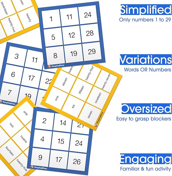 Keeping Busy Bingo Dementia Activities for Seniors | Games for Seniors with Dementia Products for Elderly | Alzheimers Products for Elderly Alzheimers Activities Bingo Games Cards, Chips & 6 Board Set