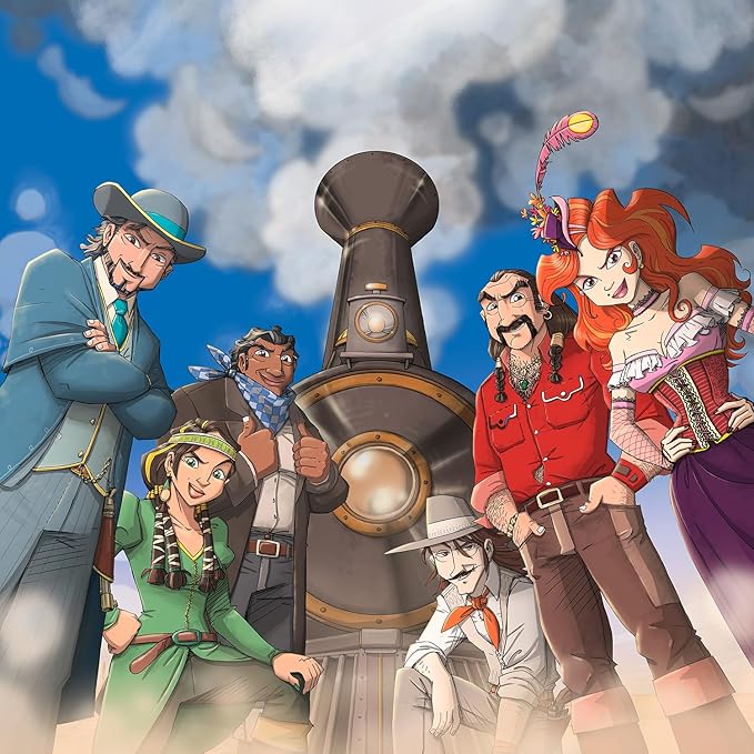 Colt Express: 10th Anniversary - Strategy Board Game, Wild West Train Robbery Adventure Game, 3D Train, Ages 10+, 2-3 Players, 40 Min