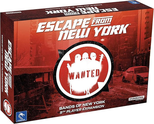 Pendragon Studios: Escape from New York: Bands of New York - 5th Player Expansion, Hero Strategy Board Game Baed On The Movie, Ages 14+, 2-5 Players, 60 min