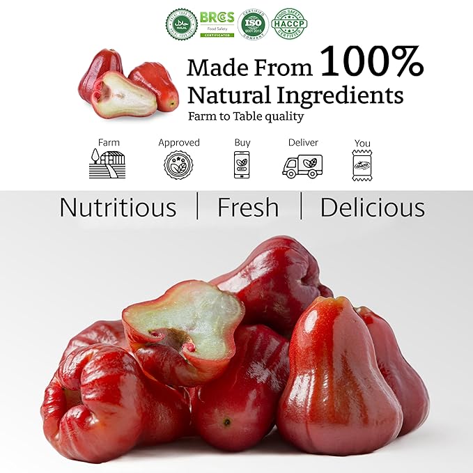 Vinamit Soft Dried Rose-Apple | Dried Prunes 3.5 oz Bag | Tropical Fruit Snack | Vegan, Gluten-Free | High in Fiber, No GMO, Ideal for Healthy Snacking