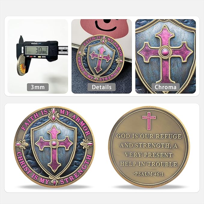 Beach Footprints Religious Coin – Inspirational Bible Verse Medallion for Faith-Based Gifts, Spiritual Encouragement for Men & Women