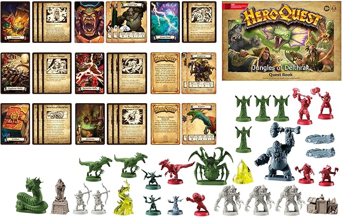 Avalon Hill HeroQuest Jungles of Delthrak Quest Pack | Roleplaying Games | Ages 14+ | 2 to 5 Players | Requires HeroQuest Game System to Play