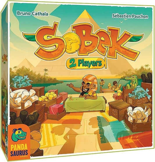 Sobek 2 Players Board Game - Navigate the Bountiful Markets and Outwit Your Opponent! Strategy Game for Kids and Adults, Ages 10+, 2 Players, 20 Minute Playtime, Made by Pandasaurus Games