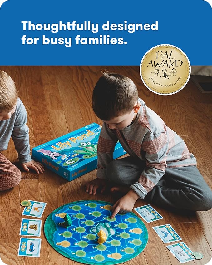SimplyFun Lily Pond - Educational Game to Practice Early Reading and Spelling - an Engaging and Fun Toddler Game - 2 to 4 Players, Ages 4 & Up