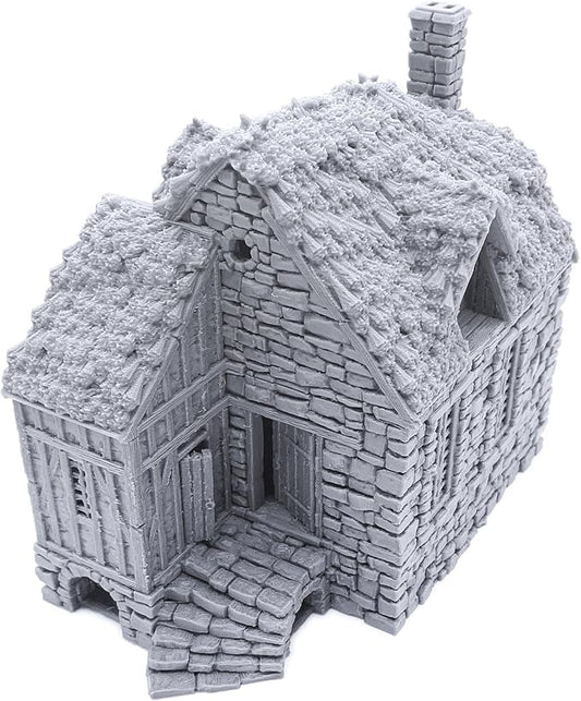 Barlyway Cottage - DND Terrain Compatible with Dungeons and Dragons, 28mm Miniature Wargaming, Tabletop RPGs, Wargame Scenery
