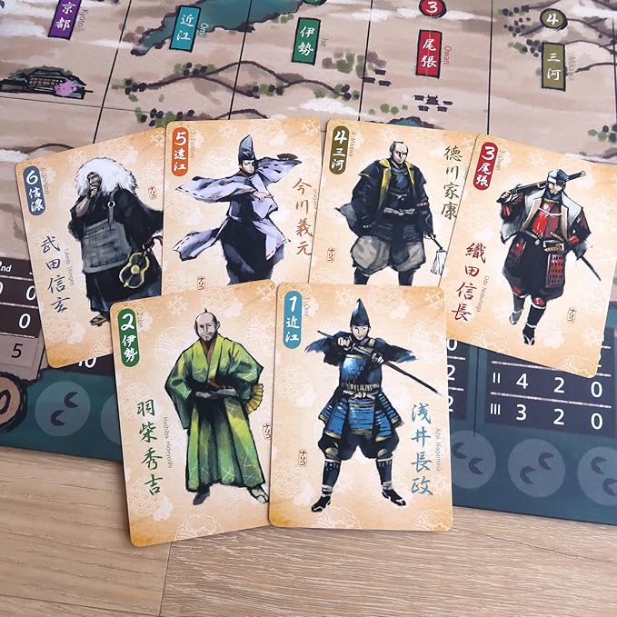 Joraku Deluxe — by Moaideas Game Design | Strategy and Tactics in Feudal Japan | Includes 40 Wooden Samurai Meeples | Trick-Taking Meets Area Control | 2-4 Players | 20-40 Minutes