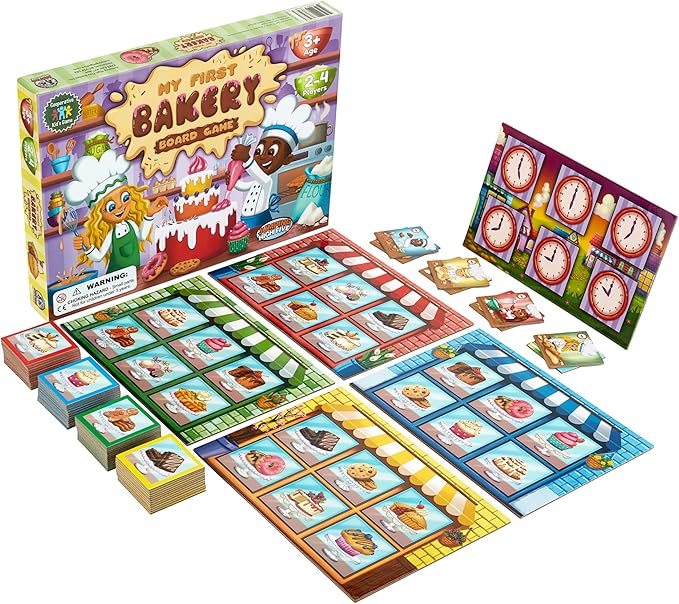 Jumping High Fives My First Bakery Board Game - A Sweet Matching Tile Game for 1-4 Kids Ages 3 and Up, A Fun and Colorful Cooperative Memory Game, Children Learn New Skills Through Hands-On Play