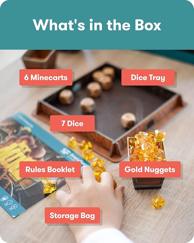 SimplyFun My Mine - Engaging Dice Based Probability & Strategy Game to Learn and Master Outcome Prediction, Fun Educational Experience for 2-6 Players, Suitable for Ages 6 and Up