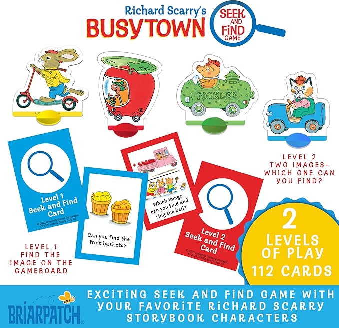 Briarpatch, Richard Scarry's Busytown Seek and Find Game, Based on Early Reader Books for Preschool, Kindergarten and 1st Grade
