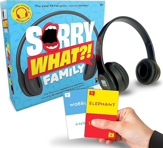 Sorry What – Hilarious Bad-Lip Reading Party Games for Adults Based on The Headphone Challenge TikTok Trend (Family Edition (Age 8+))