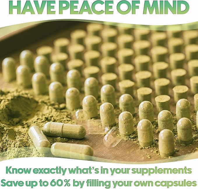 XPRS Nutra Size 00 Empty Capsules - 100 Count Gelatin Capsules - DIY Fillable Pill Caps (Green/White)