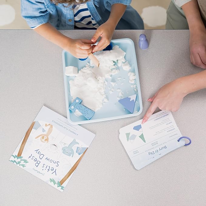 Slumberkins Kinspiration Kit - Mindfulness with Yeti, Includes Activity Cards, Playset, & Yeti's Best Snow Day Book - Promotes Mindfulness and Sensory Play