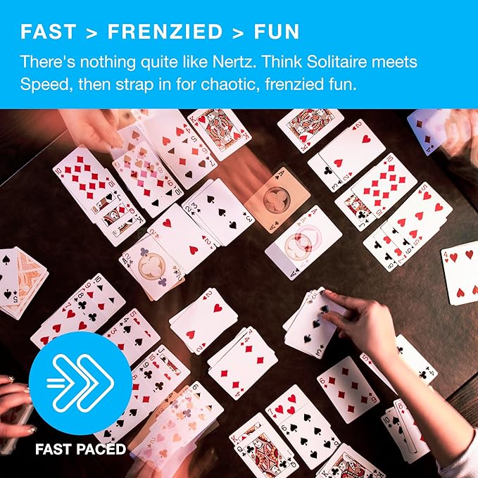 Brybelly Nertz Card Game 12 Decks of Standard 3.5 x 2.5 Wide Poker Cards - Playing Cards 12 Pack for Dutch Blitz Card Game with 12 Unique Colors