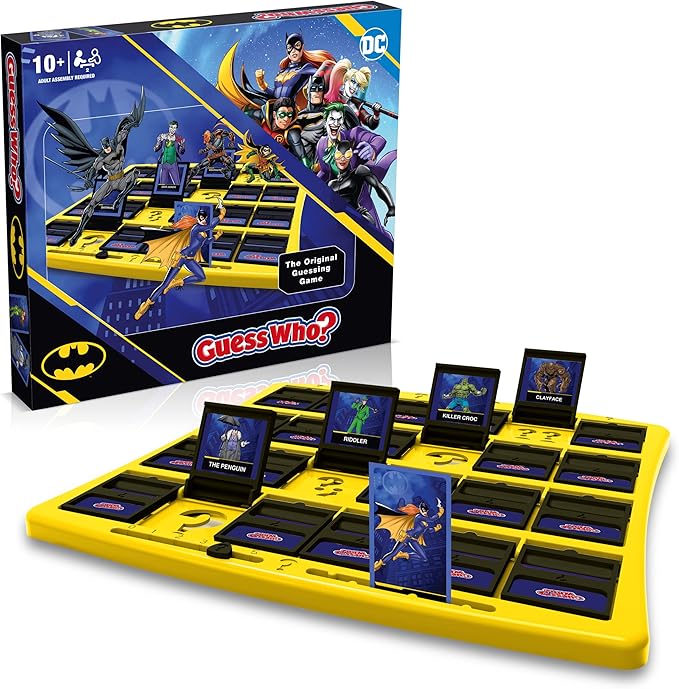 Winning Moves DC Comics Batman Guess Who? Board Game, Play with Your Favourite Gotham City Characters Including Batgirl, Robin, Joker and Harley Quinn, 2 Player Game for Ages 4 Plus