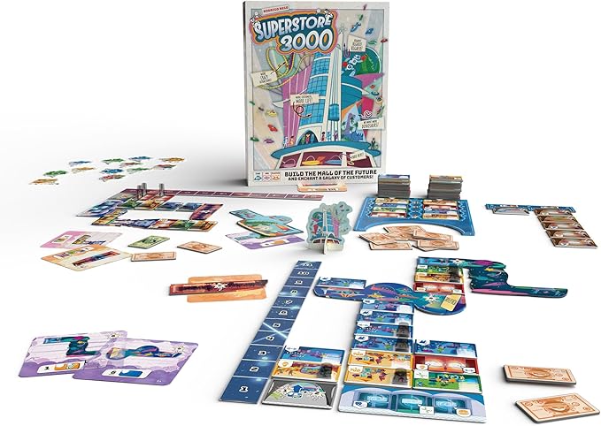 Superstore 3000 Board Game - Build Your Dream Mall in Space! Strategy Game, Fun Family Game for Kids & Adults, Ages 10+, 2-4 Players, 30-45 Minute Playtime, Made by Space Cowboys