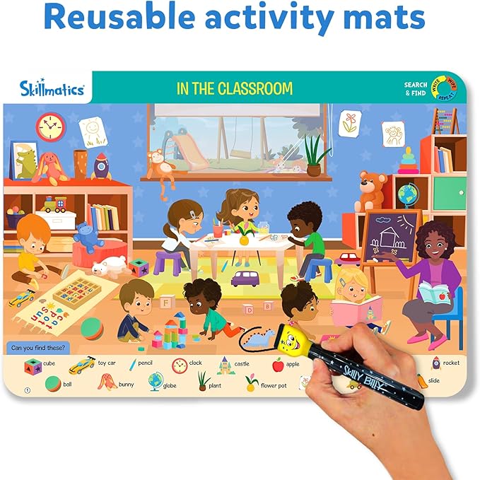 Skillmatics Search and Find Megapack Educational Game - Reusable Preschool Learning Activities, Perfect for Toddlers & Kids Who Love Toys, Art & Crafts, Builds Vocabulary, Gifts for Ages 3, 4, 5, 6