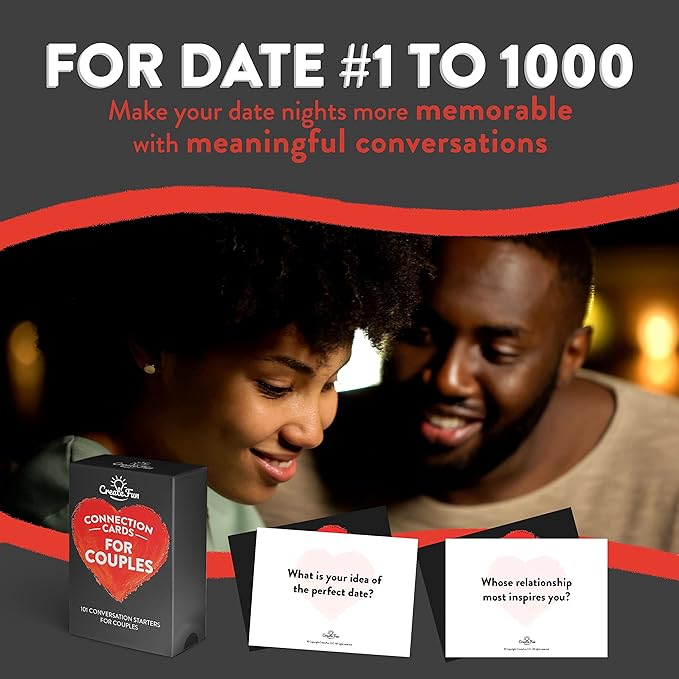 Couple Connection Cards – 101 Engaging & Thought-Provoking Conversation Starter Cards to Create Meaningful Connections with Your Loved One