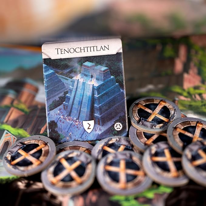 Monumental Lost Kingdoms Expansion - Civilization & Deckbuilding Board Game, Adds a 5th Player, Ages 10+, 1-5 Players, 90-120 Min