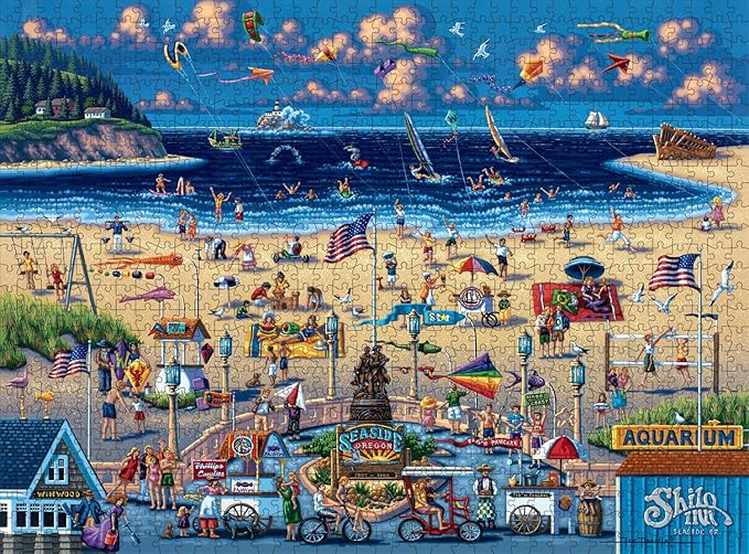 Buffalo Games - Eric Dowdle - Seaside, USA - 1000 Piece Jigsaw Puzzle for Adults - Challenging Puzzle Perfect for Game Nights - Finished Size is 26.75 x 19.75