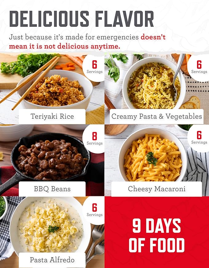 ReadyWise Entrée Bucket - 100 Servings, Emergency Food Supply, Survival Kit, Protein Meals, Dehydrated & Freeze Dried Prepper Food for Camping Essentials Supplies, up to 25 Year Shelf Stable Life