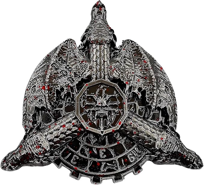 Metal Dragon Dice Set DND Unique Roulette Dice, D4,D6, D8, D10, D12,D20,D% 7-in-1 Metal dice, Perfect for D&D Dungeons and Dragons, RPG and Pathfinder Role Playing Games(Blood)