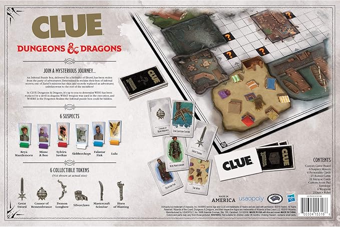 Clue Dungeons & Dragons | Collectible Clue Game for D&D Fans | Officially Licensed Dungeons & Dragons Board Game