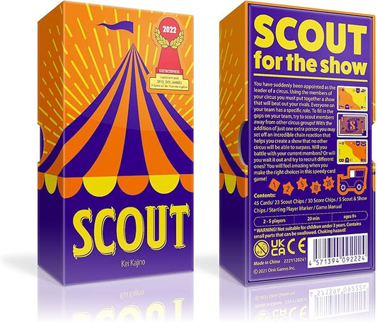 Scout – Award-Nominated Strategic Card Game | 2–5 Players | Ages 9+ | Portable Travel Game