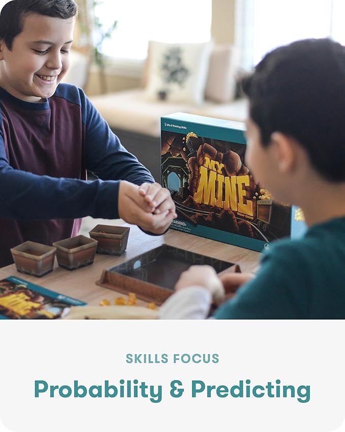 SimplyFun My Mine - Engaging Dice Based Probability & Strategy Game to Learn and Master Outcome Prediction, Fun Educational Experience for 2-6 Players, Suitable for Ages 6 and Up