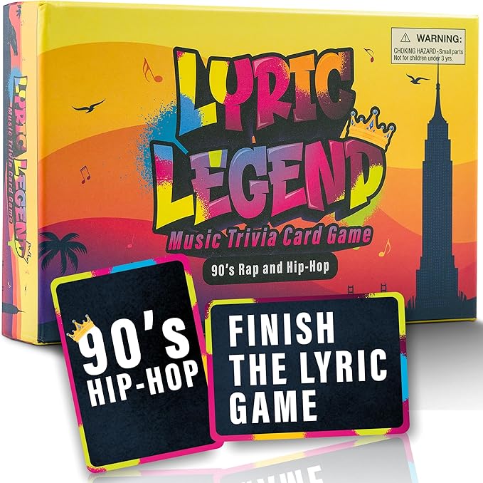 Lyric Legend 90s Hip-Hop and Rap - Music Trivia Game To Finish The Lyrics And Argue For The Correct Songs. Great For Groups, Gifts, Game Night, and Parties. Sing Along and Quiz Your Friends and Family