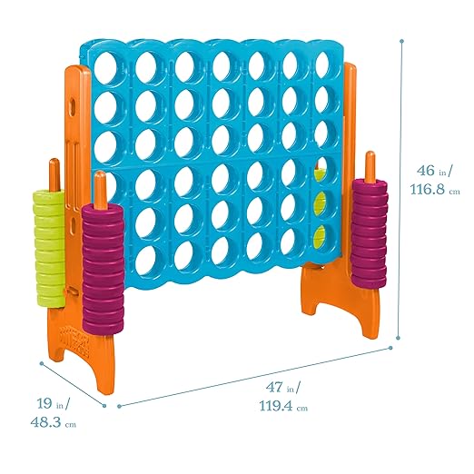 ECR4Kids Jumbo 4-To-Score, Giant Game, Vibrant