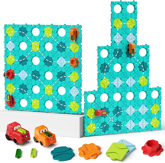 STEM Building Blocks with 200+ Challenges | Sensory Learning Kit for Preschool Classrooms | Creative Road Constructor Games Gift for Ages 3-8 Educational Toys