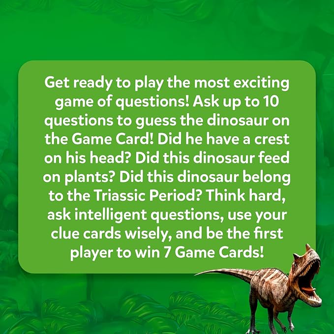 Skillmatics Guess in 10 Dinosaurs, Perfect for Boys, Girls, Kids, and Families Who Love Card Games, Toys, Travel Games, Gifts for Ages 8, 9, 10 & Up