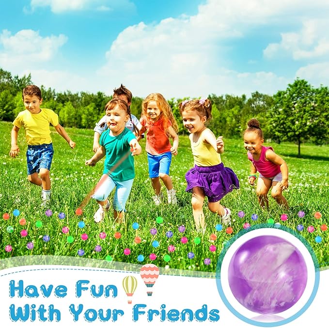 Leitee 500 Pcs Bouncy Balls Bulk, 0.78 Inch/ 20 mm Small Neon Swirl Bouncing Balls for Vending Machine, Kids Birthday Party Favors and Class Prizes