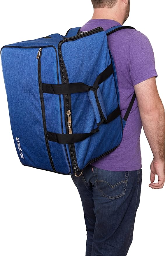 Board Game Bag - Fits 7 Standard Boxes - Carry With Backpack/Shoulder Strap/Luggage Slip - Padded For Protection - Duffle Bag For Travel Or Game Night - Pocket For DND Accessories (Carbon Fiber Black)