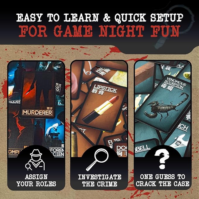 Deception: Murder in Hong Kong Board Game - Social Deduction, 4-12 Players