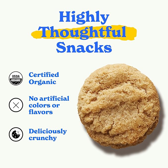 MadeGood Snickerdoodle Crunchy Cookies (6 Boxes, 7oz Each) Organic and Gluten Free Snacks