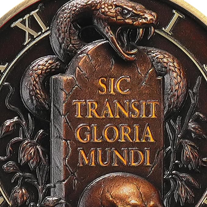 Memento Mori Coin Momento Mori Coin Skull Coin Stoic Gifts Memento Mori Calendar Living Memento Mori Amor Fati Coin (Gravestone Skull Snake)