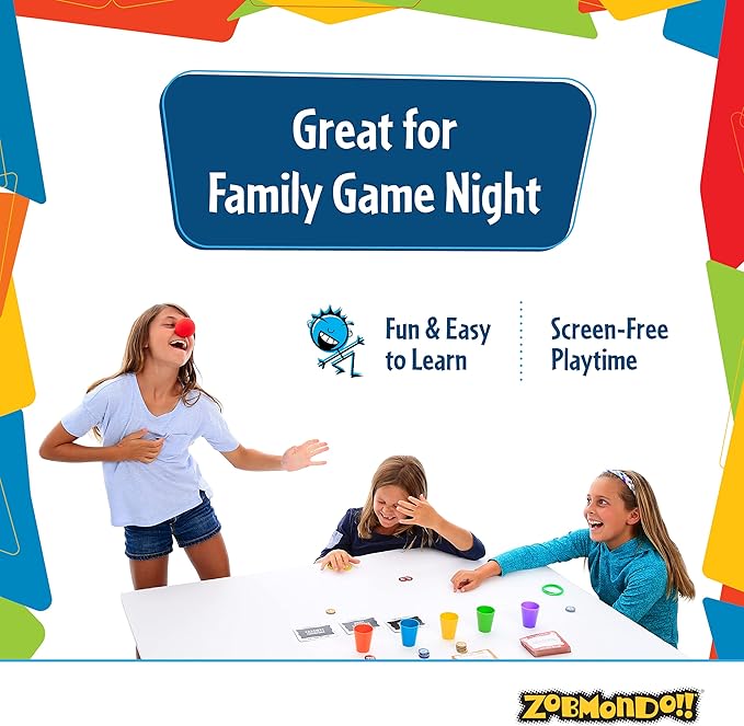 Zobmondo!! Don't Make Me Laugh! The Silly Reinvented Charades Party Game | Hilarious for Families and Kids | Multi-Award Winner