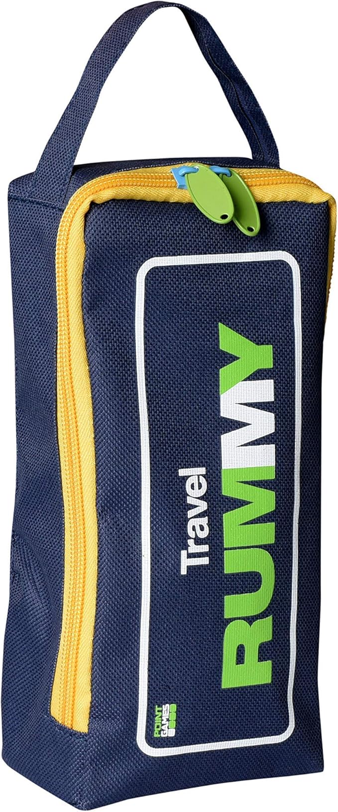 Point Games Classic Mini Rummy Game Set with 4 Exclusive Folding Playing Racks in Super Durable Travel Bag, for 2-4 Players Great Gift for Adults and Kids