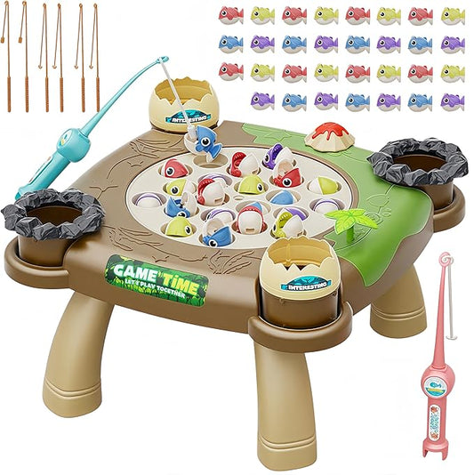 Magnetic Fishing Game for Kids Toddlers 3-8 Years Old, 47-Piece Fishing Toy Set, Fun Fishing Board Game, for 3-8 Year Old Boys Girls