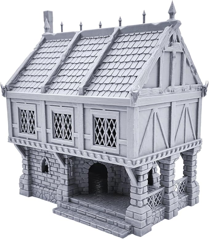 EnderToys Ulvheim Small Merchant House by Terrain4Print, 3D Printed Tabletop RPG Scenery and Wargame Terrain 28mm Miniatures