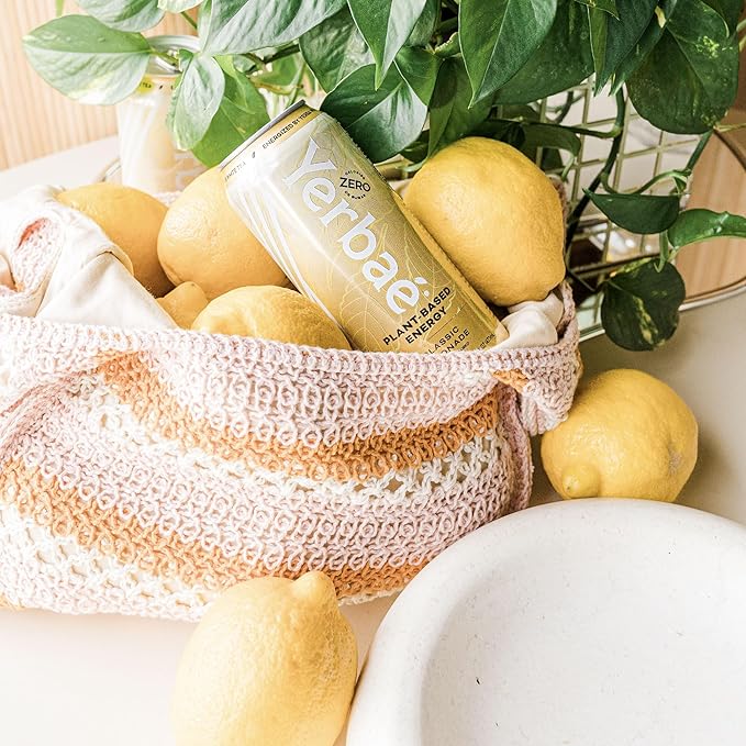 Yerbae Energy Beverage - Classic Lemonade, 0 Sugar, 0 Calories, 0 Carbs, Energized by Yerba Mate, Plant-Based, Healthy Alternative to Sugary Drinks, 16oz cans (12 Pack)