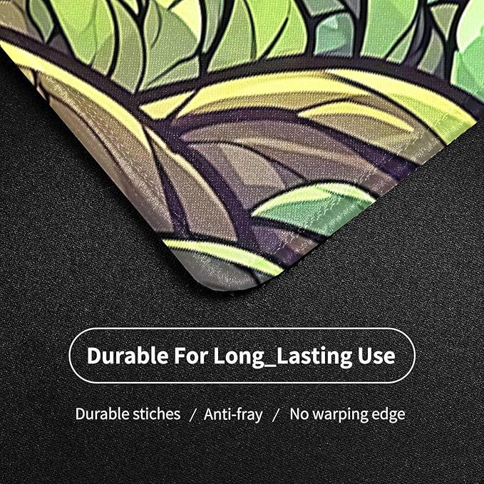 MTG Playmat- Stitched Edges Forest TCG Playmat-Non-Slip Landscape Play Mat Smooth Surface Rubber Base Board Game Mousepad 24x14 inches for Trading Card Game Playing with Storage Bags