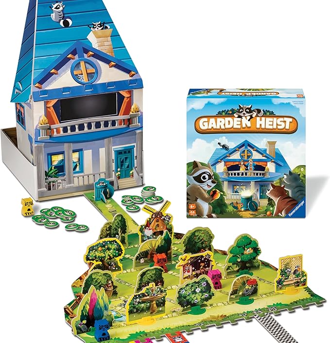 Ravensburger Garden Heist Board Game for Kids Ages 6 and Up – Family Fun Hide and Seek with Raccoons